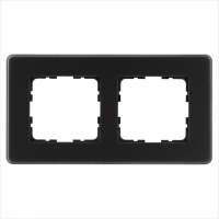 Рамка закругленная 2-м G-Glass стекло матовый черн.  G1002GB-RM