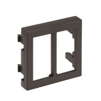 Адаптер для 2 разъемов CR0001 CR0002 45х45мм графит  Connect KB18-14