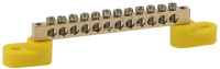 Шина PE "земля" на двух угловых изоляторах ШНИ-6х9-12-У2 желт. NO-222-111-1 ЭРА Б0044160