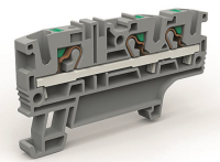 Клемма проходная 3 точки подключения на 4кв.мм  ZEFC410GR Клемма проходная 3 точки подключения на 4кв.мм  ZEFC410GR