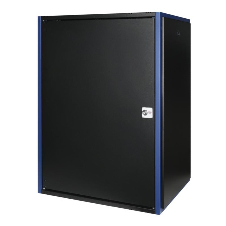 Шкаф настенный 19дюйм 18U 600х450 дв. метал. черн.  DR-610411