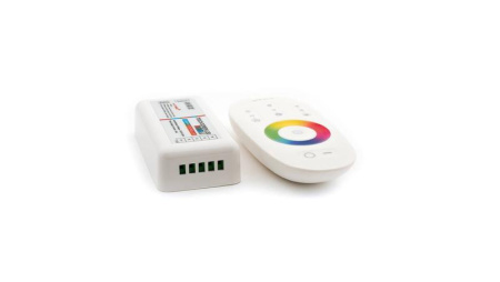 Контроллер сенсорный RF-RGBW-S-24A RGB+W2.4G 4Chх6А 12/24В бел.  00-00000296