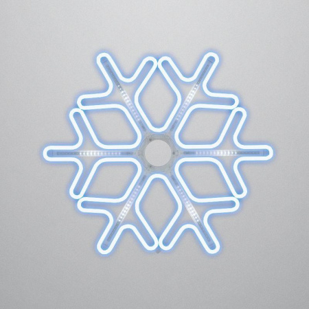 Фигура светодиодная "Снежинка" 60х60см 912LED бел./син. 50Вт IP65 эффект тающих сосулек гибкий неон  501-223