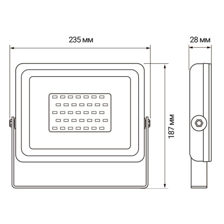 Прожектор светодиодный PFL-30W RGB 30Вт IP65 ДО BL черн.  5016408