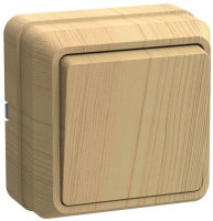 Выключатель 1-кл. ОП Октава 10А IP20 ВС20-1-0-ОС сосна  EVO10-K03-10-DC