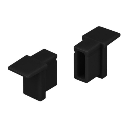 Заглушка SL-MINI-6-H9 BLACK глухая пластик (комплект)  044088