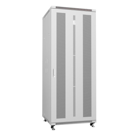 Шкаф монтажный телекоммуникационный напольный ND-05C-42U80/100 19дюйм 42U 800х1000х2055мм для распределит. и серверн. оборудования передн. и задн. перфорир. двери ручка с замком RAL 7035 сер.  7206c