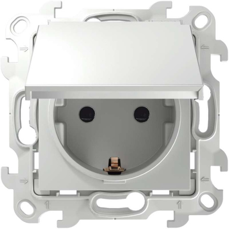 Розетка 1-м СП  24 16А IP44 2P+E Schuko механизм бел.  2450448-030