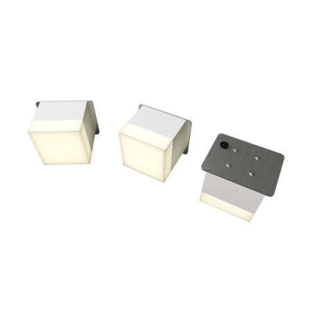 Светильник светодиодный RVE-LBX-LUMO20-PLAZA7510-3-GR квадрат грильято 3шт 65х65х60мм 14Вт встраиваемый 4000К бел.  RVE00003248