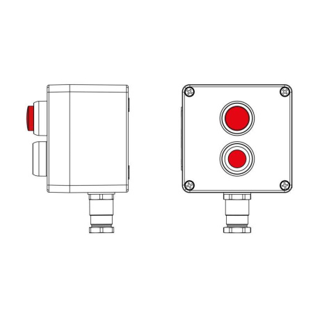 Пост управления взрывозащ. из полиэстера CPE-P-03-(1xP1R(11)-1xLR(250))-1xKH2MHK(C)1Ex d e IIC Т5 Gb / Ex tb IIIC T95град.C DbIP66/КЗ DKC 2231.031.22.121G