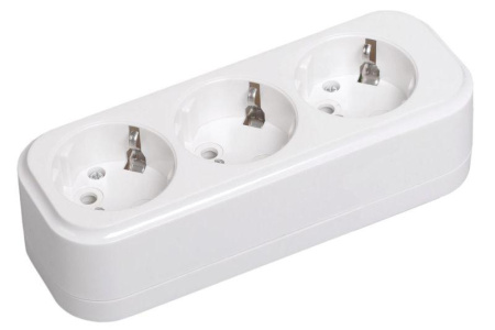 Колодка удлинителя 3-м 16А Classic К03 2P+PE 250В  KYP11-16-03-00-Z