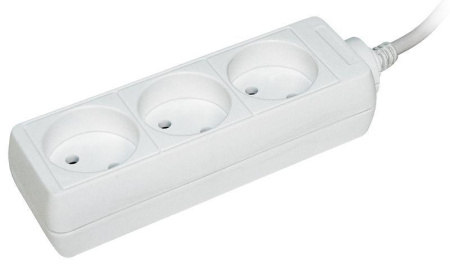 Удлинитель 3х1.5м без заземл. 10А IP20 У3 2P 250В 2х0.75  WYP10-06-03-01-N