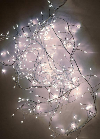Гирлянда светодиодная "Мишура" 3м 300LED тепл. бел. 220В  KOC_GIR-V109