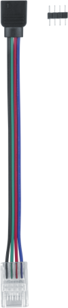 Коннектор для гибкого соединения RGB СД ленты 80 404 NLSC-RGB10mm-PCRGB-W-PC-IP20 (уп.5шт)  80404