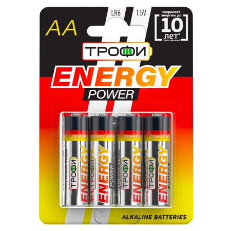 Элемент питания алкалиновый AA/LR6 LR6-4BL (блист.4шт)  C0034657