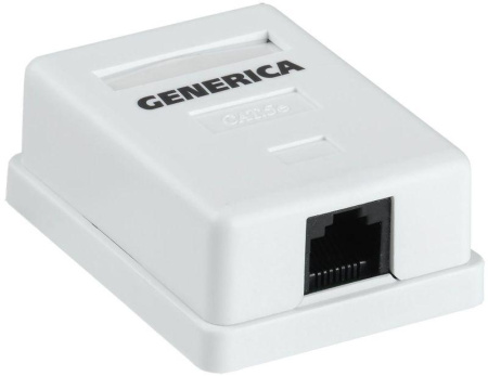 Розетка компьютерная 1-м ОП RJ45 кат.5E UTP  CS2-1C5EU-12-G