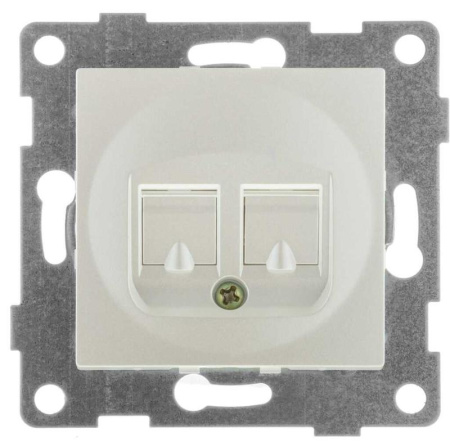 Механизм розетки телефонной RJ12 1-местн. СП Ugra жемчуж.  С11Т1-028
