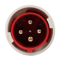 Вилка кабельная 034 63А 380AC 3P+PE 6ч IP67  222742