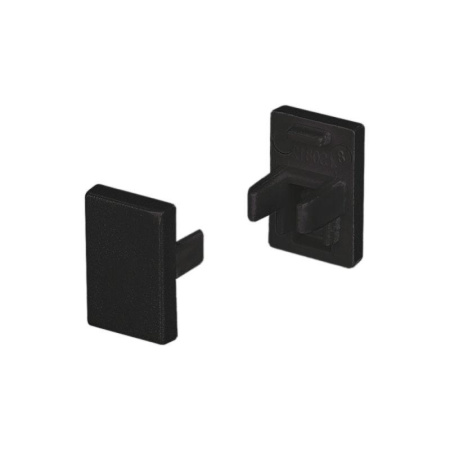 Заглушка SL-MINI-8-H12 BLACK глухая пластик  037505