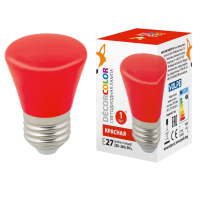Лампа светодиодная LED-D45-1W/RED/E27/FR/С BELL Колокольчик 1Вт матовая красн. E27 декоративная (упак. картон)  UL-00005638