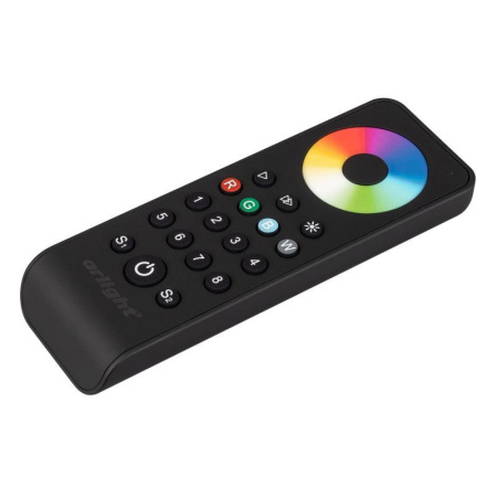Пульт SMART-R43-RGBW Black (8 зон 2.4G) (IP20 пластик 5 лет)  031953