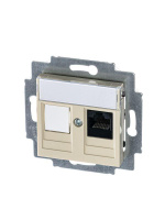 Розетка компьютерная Levit RJ45 кат.5E с заглушкой сл. кость  2CHH295117A6017