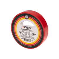 Изолента ПВХ 0.13х19мм 25м красная (уп.5шт)  KR-09-2204