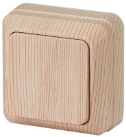 Выключатель 1-кл. ОП Quadro 10А IP20 2-101-11 250В сосна  Б0053739