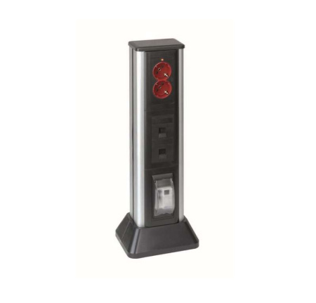 Мини-колонна 1сторона на 5 S-мод. 721х71.5(125)х109.5(164)мм  Connect алюм./графит ALC315-8-14
