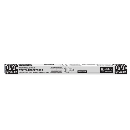Лампа бактерицидная ультрафиолетовая EFL-T8-30/UVCB/G13/CU/V спектр UVC 253.7нм. картон  UL-00007402