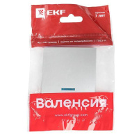 Панель лицевая Валенсия для выключателя 1-кл. с индикатором 10А сталь PROxima  ESV10-L-121-30