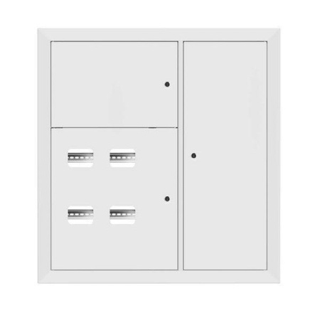 Щит этажный 4кв. RAL9003 со съемной рамой (1000х950х160) Basic  mb28-v-4-r9003-1