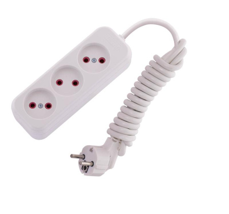 Удлинитель 3х2м без заземл. 10А IP20 Lila  720-0302-303