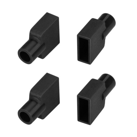 Заглушка WPH-FLEX-0612-SIDE BLACK с отверстием Силикон (комплект)  045910