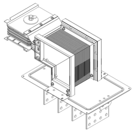Секция фланцевая лев. Тип2 5000А Al 3L+N+PER НК IP55 тран.  LB-5000A4-25-F-FL2