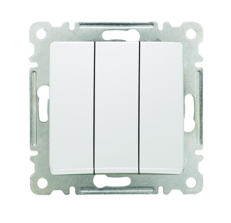 Выключатель 3-кл. СП Lillium IP20 механизм бел.  30001091