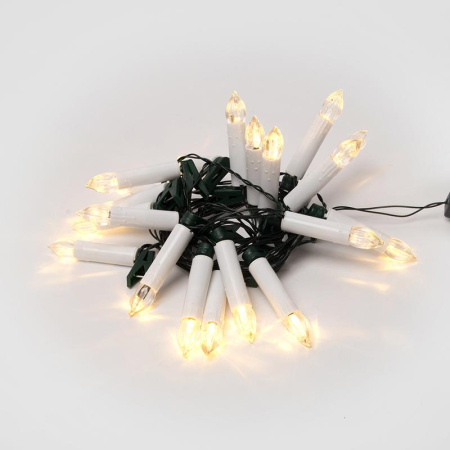 Гирлянда светодиодная ULD-S0400-020/SGA WARM WHITE IP20 CANDLES «Свечки» 4м тепл. бел. свет пост. свечение провод зел.  UL-00005468