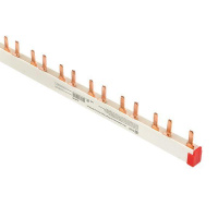 Шина соединительная PIN 2ф 63А мед. изол. 54мод (дл.1м)  pin-02-63