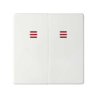 Клавиша двойная 82 с подсветкой бел. 82025-30