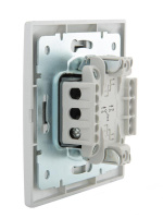 Выключатель кнопочный 1-кл. СП Mira сер. метал.  701-1010-103