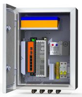 Термошкаф коммутационный 4хPoE 2хSFP 4хSC АКБ 4х12В 2.2А/ч IP66 300х400х210мм 6 УТП 4КУ AКБ 2А  00-00015647