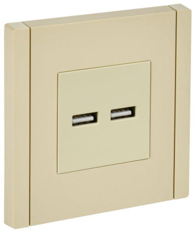 Розетка USB A+A 3.1А FORTE&PIANO FP449 ваниль  FP-U21-D31-K10