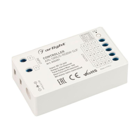 Контроллер ARL-SIRIUS-RGBW-SUF (12-24В 4х4А 2.4G) (IP20 пластик)  032351