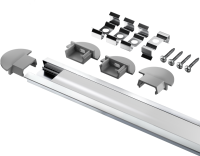 Профиль алюминиевый 95 328 NPR-03-SET врезной с рассеивателем (поликарбонат) для СД ленты  95328