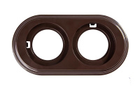 Рамка 2-м Лизетта ретро ABS-пластик корич.  BF1-620-22