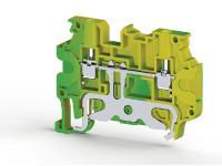 Клеммник на DIN-рейку 2.5кв.мм с двумя перем. (земля) AVK 2.5RT  334280