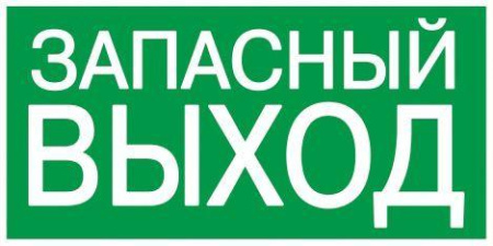 Этикетка самоклеящаяся 100х50мм "Запасный выход"  YPC30-105ZAPV