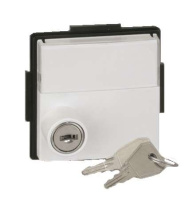 Крышка для розетки 27 Scudo с универс. замком антивандальная бел. 2705091-030