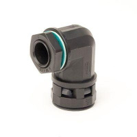 Комплект монтажный муфта 90град. труба-коробка DN 48мм М50х1.5 полиамид черн.  PACN48M50N