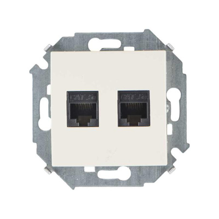 Розетка компьютерная 2-м  15 RJ45 кат.5E AMP механизм сл. кость  1591552-031